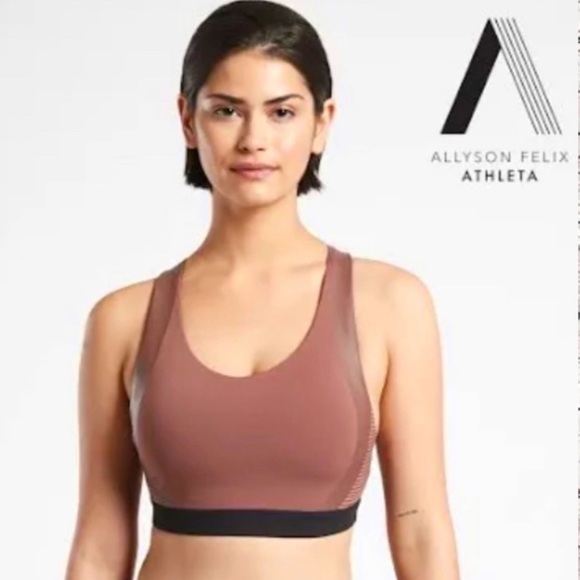 ALLYSON FELIX + ATHLETA ULTIMATE LEGEND BRA hearth rose - Picture 1 of 5